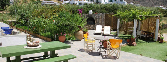 Garden at Hotel Afroditi in Sifnos