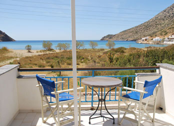 Μπαλκόνι με θέα στη θάλασσα στο ξενοδοχείο Αφροδίτη